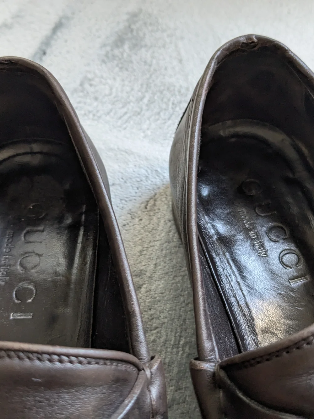 Gucci Horsebit Loafers Brown Men 9.5 D Leather Slip Ons